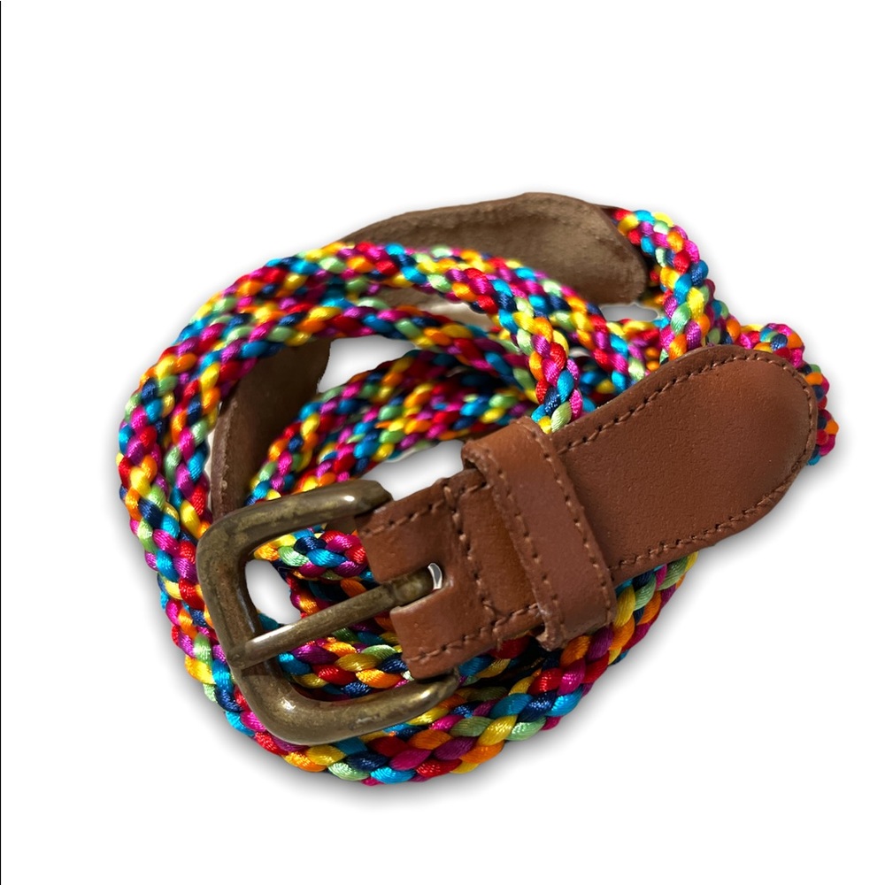 ❤️ Vintage Donna Katz Rainbow Rope Belt